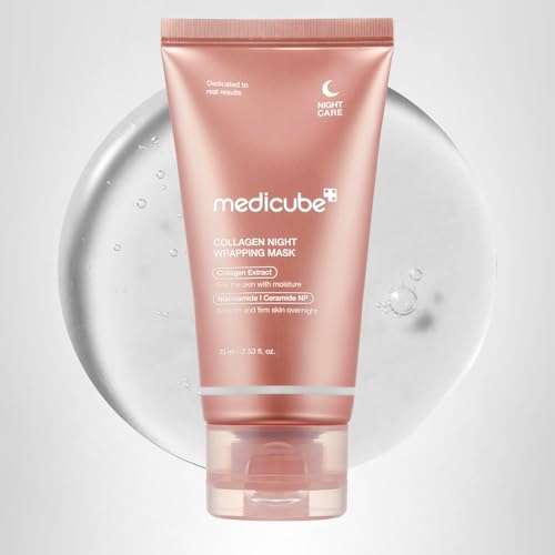 medicube Wrapping Mask Collagen Overnight Peel Off Facial Mask | Elasticity & Hydration Care, Reduces Sagging & Dullness | Hydrolyzed Collagen For Glowing Skin | Korean Skin Care, 2.53 fl.oz