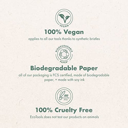 EcoTools Makeup Brush + Sponge Shampoo Cleanser, Deep Clean, Sulfate-Free, Fragrance-Free Brush Cleaner for Makeup Sponges & Tools, Vegan & Cruelty-Free, 8 fl. oz