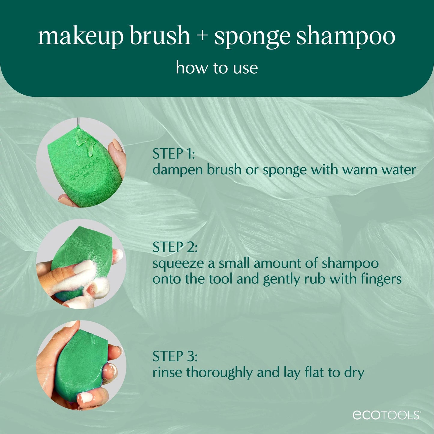 EcoTools Makeup Brush + Sponge Shampoo Cleanser, Deep Clean, Sulfate-Free, Fragrance-Free Brush Cleaner for Makeup Sponges & Tools, Vegan & Cruelty-Free, 8 fl. oz